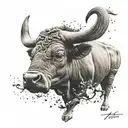 taurus bull tattoo design idea
