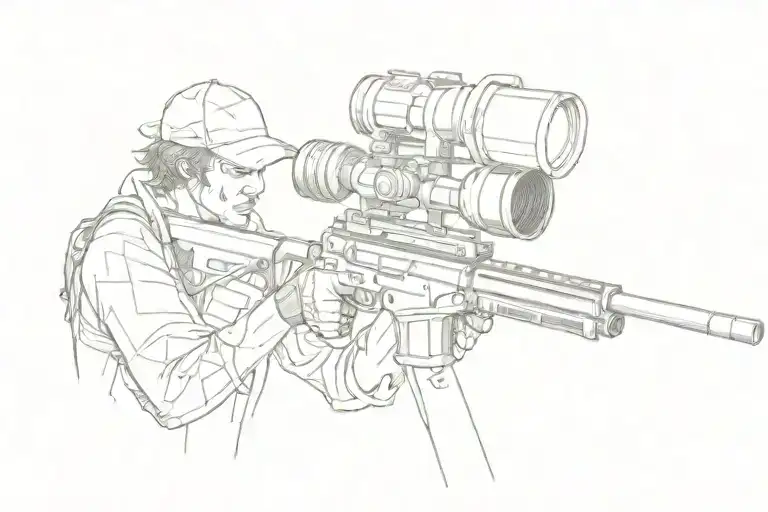 Snipex sniper tattoo design idea