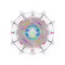 Fenix with binary geometry background tattoo design idea