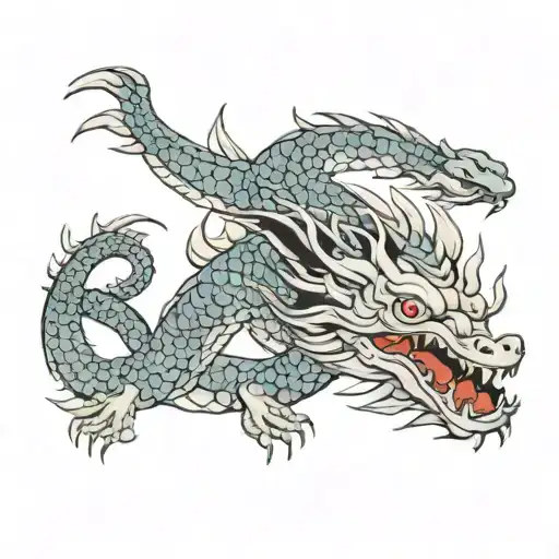 haku from chihiro dragon tattoo design idea