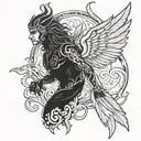 Eros tattoo design idea