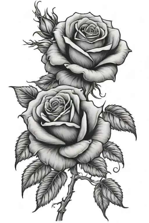 Rose, god, family tattoo design idea