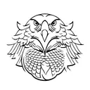Eagle in flight tattoo design idea
