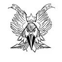 Eagle in flight tattoo design idea