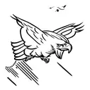 Eagle in flight tattoo design idea