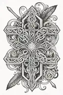 infinity cross intertwined tattoo design idea