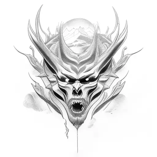 intense mount olympus theme tattoo design idea