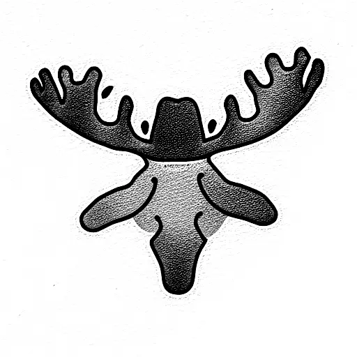 moose lily pads tattoo design idea