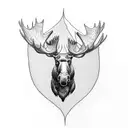 moose lily pads tattoo design idea