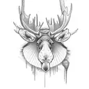 moose lily pads tattoo design idea
