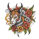 Vasuki tattoo design idea