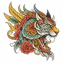 Vasuki tattoo design idea