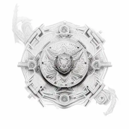 honor and strength tattoo design idea