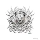 honor and strength tattoo design idea