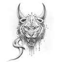 honor and strength tattoo design idea