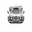 Harry potter, castle hogwarts, boxer willow, flying ford anglia car tattoo design idea