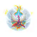 Phoenix rising from lotus tattoo design idea