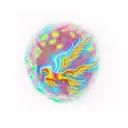 Phoenix rising from lotus tattoo design idea