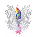 Phoenix rising from lotus tattoo design idea