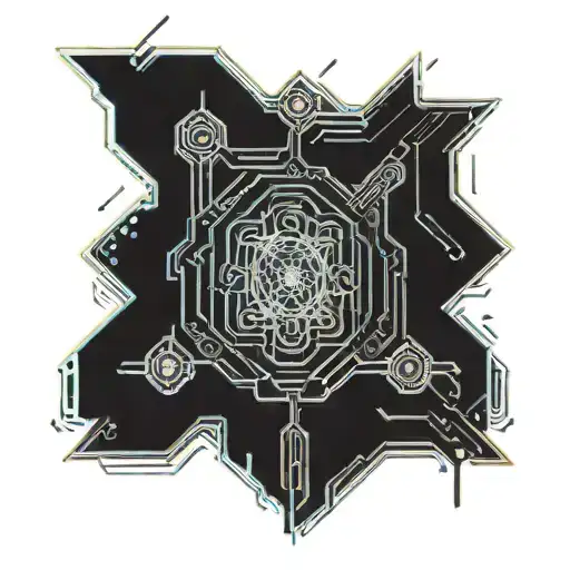 cybernetic circuit tattoo design idea