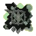 cybernetic circuit tattoo design idea