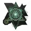 cybernetic circuit tattoo design idea