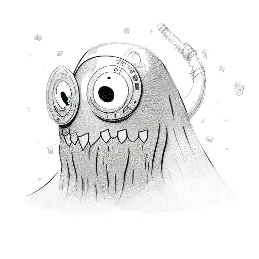 A detailed sketch of Golb from Adventure Time tattoo design idea