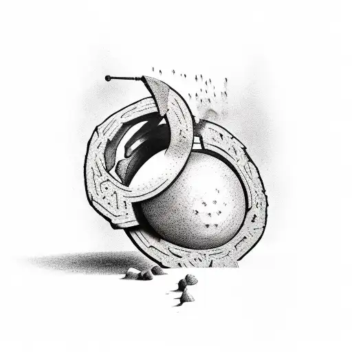 myth of sisyphus tattoo design idea