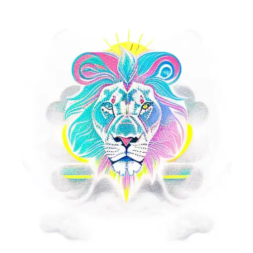 a tattoo design that combines the power of a lion, the brightness of the sun and the mystery of the planet Ketu. The lio tattoo design idea