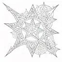 The five-pointed star is the star of the Druze monotheistic sect and what it represents in terms of belief. tattoo design idea