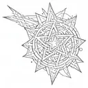 The five-pointed star is the star of the Druze monotheistic sect and what it represents in terms of belief. tattoo design idea