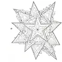 The five-pointed star is the star of the Druze monotheistic sect and what it represents in terms of belief. tattoo design idea
