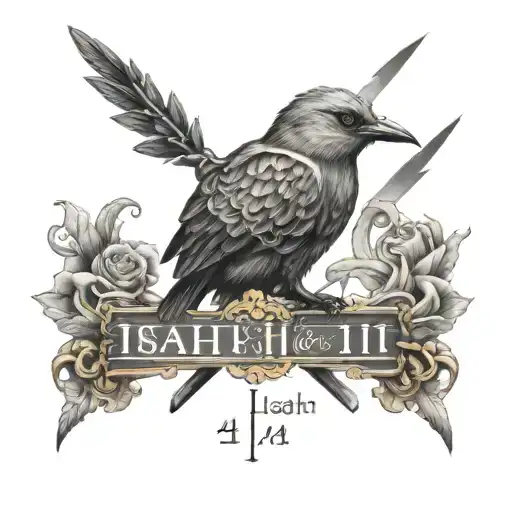 Isaiah 41:10 in roman numberals tattoo design idea