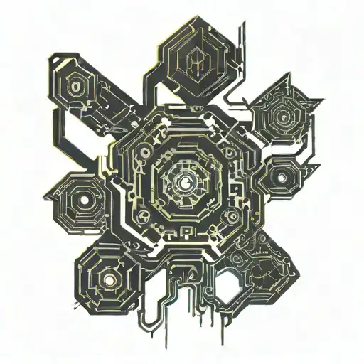 black, controller tattoo design idea