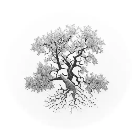 Oak Tree tattoo design idea