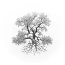 Oak Tree tattoo design idea