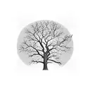 Oak Tree tattoo design idea