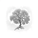 Oak Tree tattoo design idea