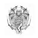 Dragon chino tattoo design idea