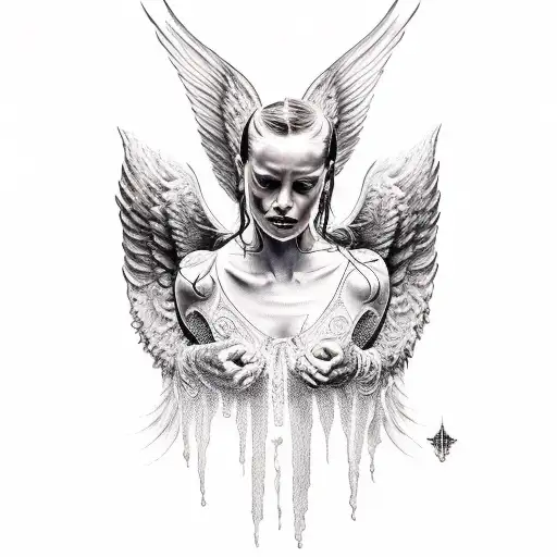 tattoo drawings of angels and demons