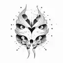 good vs evil tattoo design idea