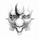 good vs evil tattoo design idea