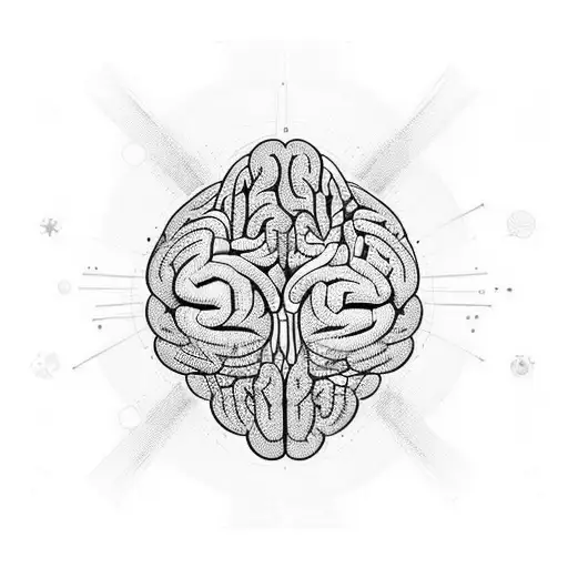 Design a unique and captivating brain-inspired neural network tattoo that seamlessly stretches from your shoulder to you tattoo design idea