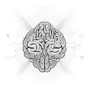 Design a unique and captivating brain-inspired neural network tattoo that seamlessly stretches from your shoulder to you tattoo design idea