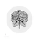 Design a unique and captivating brain-inspired neural network tattoo that seamlessly stretches from your shoulder to you tattoo design idea