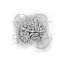 Design a unique and captivating brain-inspired neural network tattoo that seamlessly stretches from your shoulder to you tattoo design idea