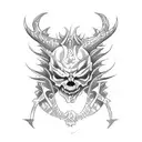 Straight Edge demon tattoo design idea