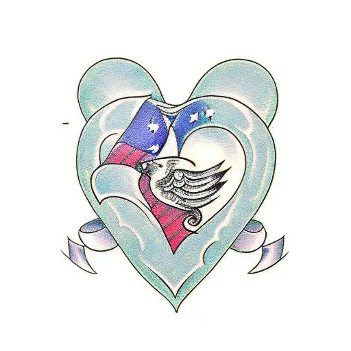 Crying Heart tattoo design idea