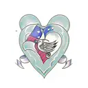 Crying Heart tattoo design idea