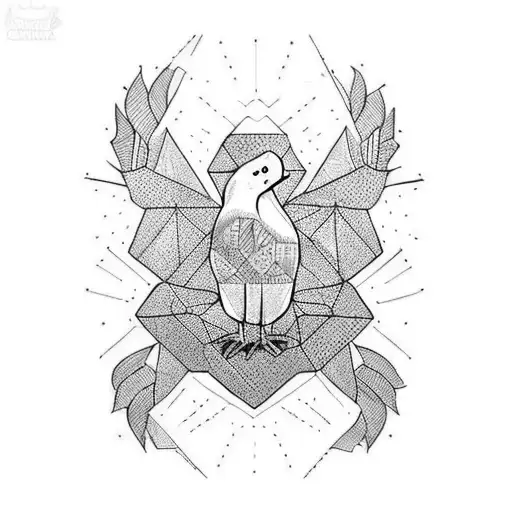 tótem de pato tattoo design idea